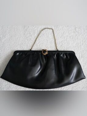 Vintage 1950’s Admiral Classic Black Chain-Handle Evening Clutch